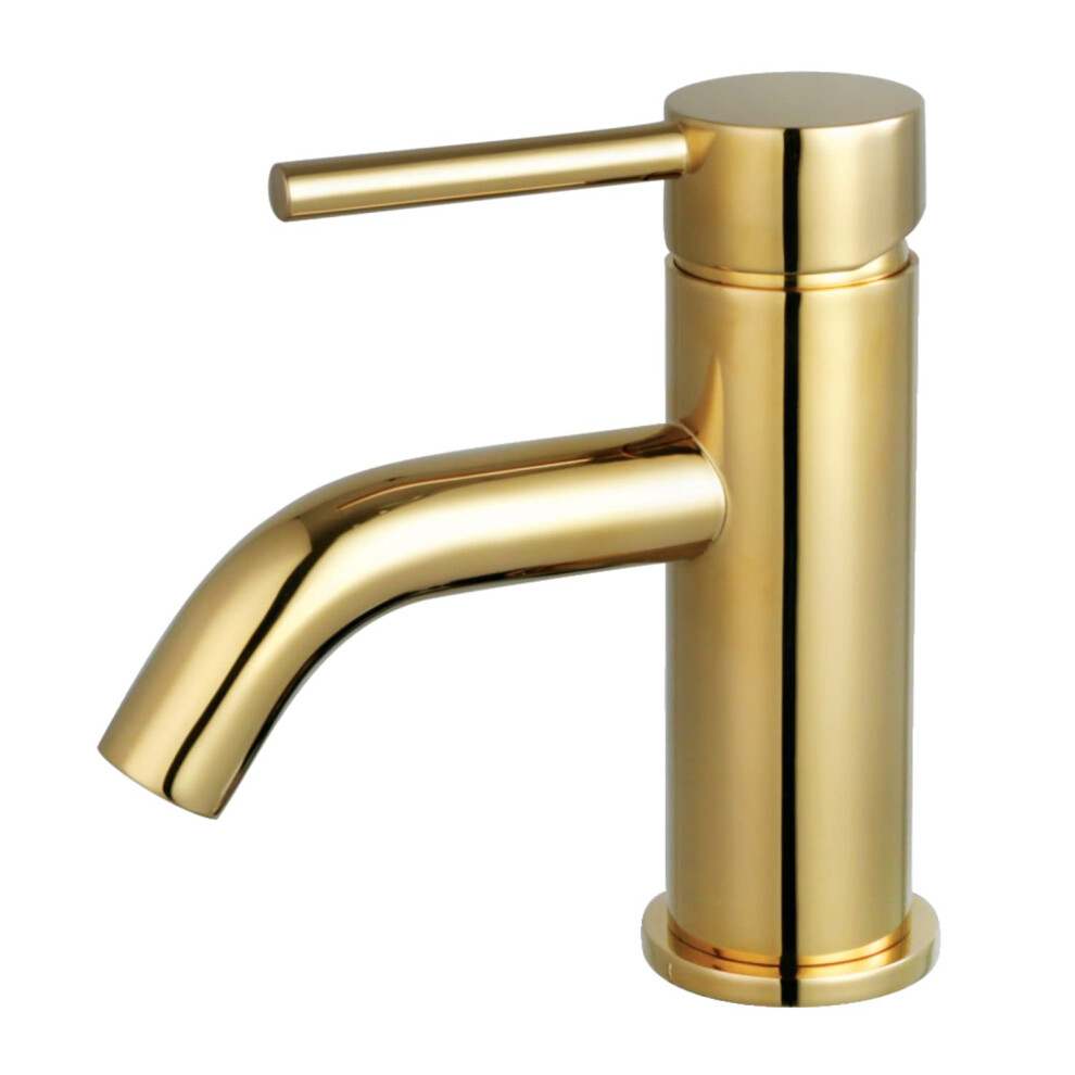 Kingston Brass Ls8222dl Concord Single-Handle Bathroom Faucet With Push Pop-Up 4-7/8 Inch Spout Reach Polished Brass 196507010342