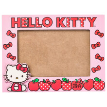 Silver Buffalo Sanrio Hello Kitty Apples and Bows Photo Picture Frame Pink 4 x 6 Inches