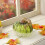 Glitzhome glitzhome 4,72 polegadas soprado  mo em dois tons verde crackle vidro abbora mesa destaque para decorao de colheita de outono 4