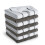 KitchenAid Kitchenaid Albany Dishcloth 8 Pack Set Charcoal Grey/White 12 """" X12 """" 1