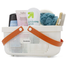 Brookstone BKH1635, Grote Draagbare Douche Caddy met Zachte Siliconen Handgreep, Badkamer Organizer