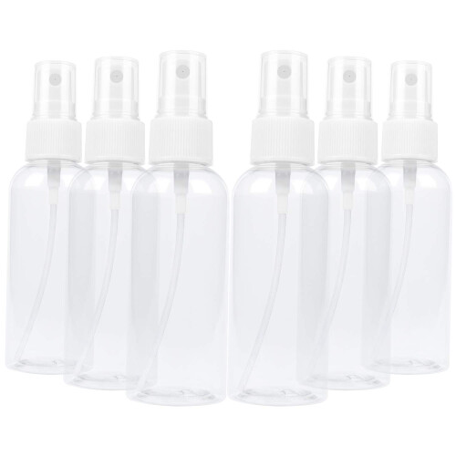TRENDBOX 12 Pack Empty Transparent Plastic Fine Mist Spray Bottle 30 ml (1 oz)