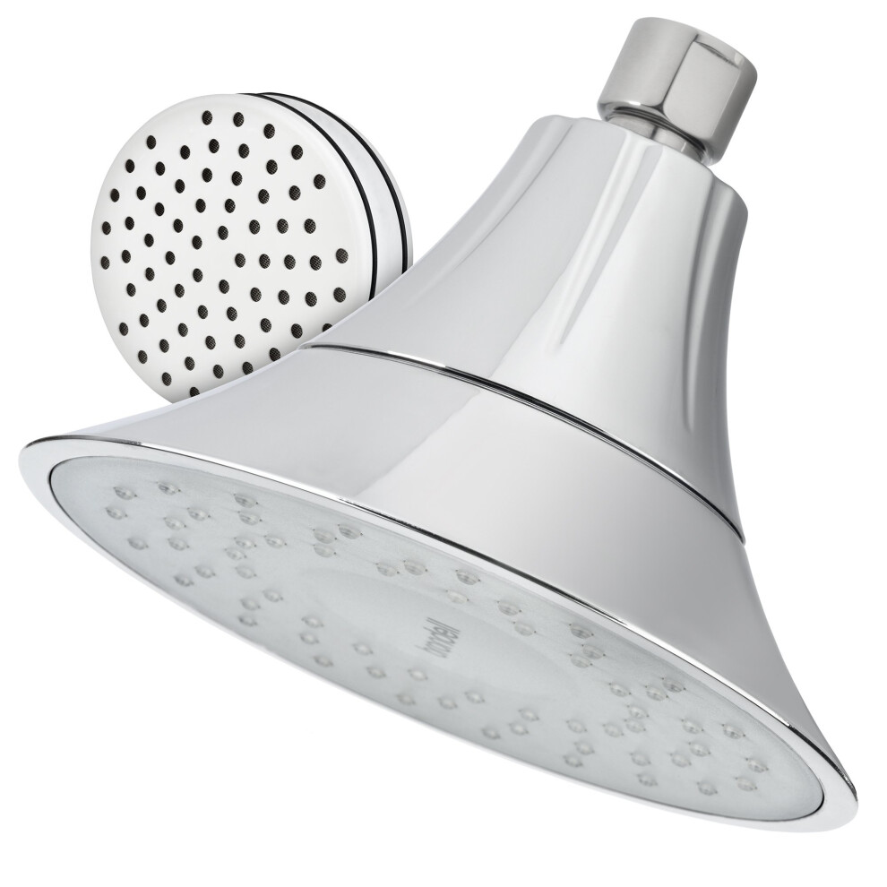 Vivaspring Filtered Shower Head Fsh25-Cg | Chrome Finish With Slate Face And Wide Rain Spray | For Softer Skin And Hair | 6 Month Filter Ff-15 | Certi 819911012725