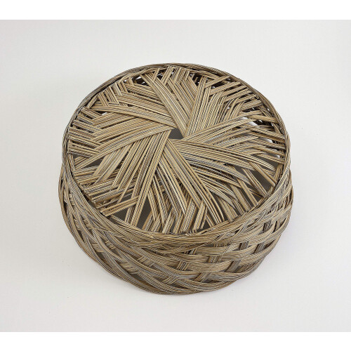 CalCastle Round Gift Baskets Woven Bread Roll Baskets Food Serving Baskets Natural Coco Midrib Material (8"""" - 2PCS) 2