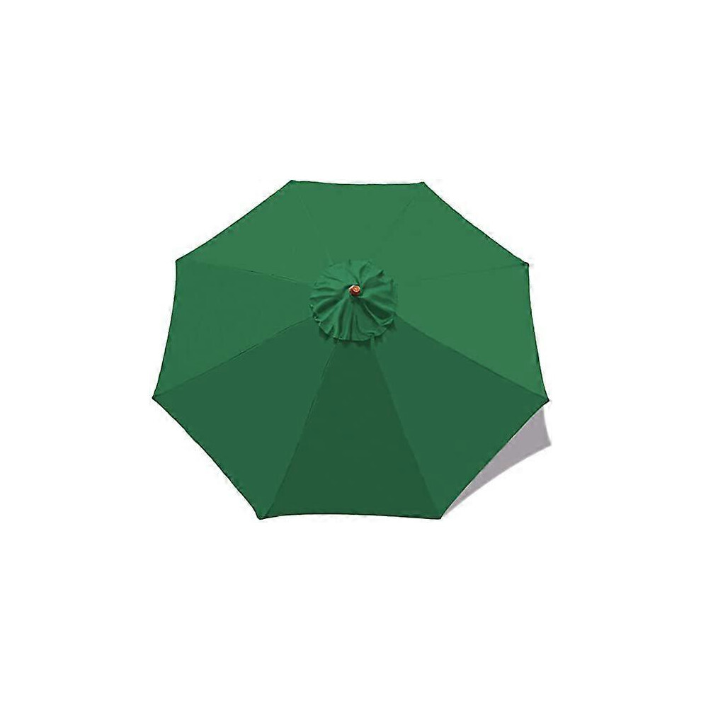 (As show, One size) Parasol Replacement Cover - 6 Ribs - 2 M - Waterproof - Anti-Ultraviolet - Replacement Fabric (3M / 9.8Ft-Green)