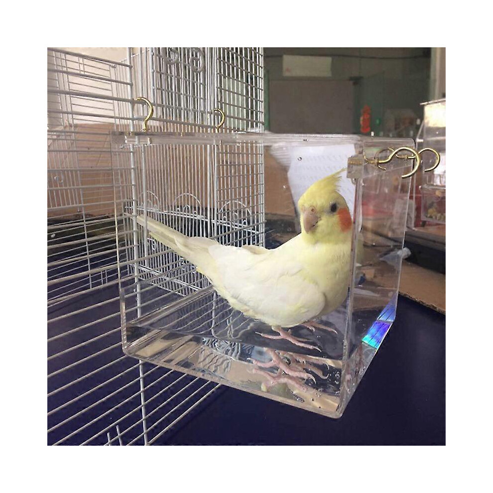 (As show, One size) Hanging bathtub for birds (small size), canaries, parakeets, cockatoos, lovebirds
