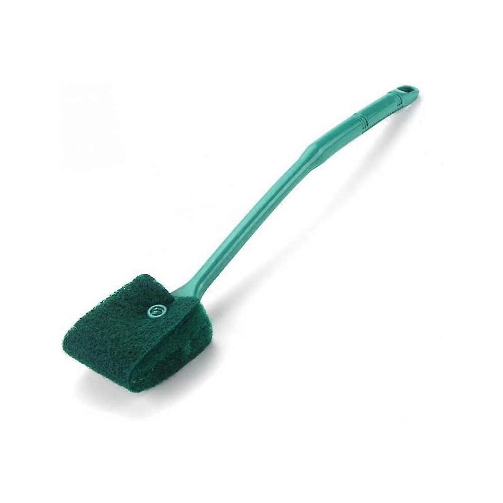 (As show, One size) Green 6 Pcs Aquarium Cleaning Sponge, Aquarium Sponge with 40cm Long Handle, Algae Cleaning Brush with 5 Cleaning Cloths, Aquarium Glass Cleaning Acce