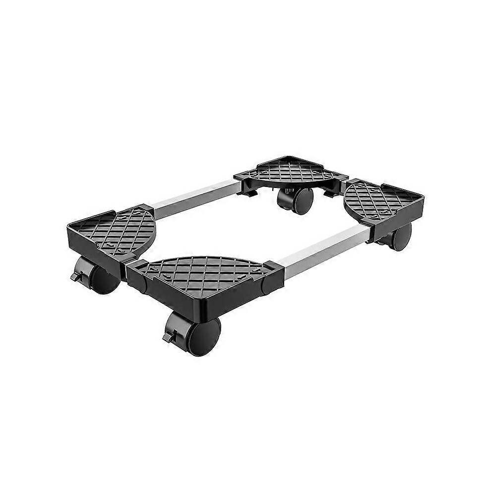 (As show, One size) Mobile CPU Stand, Desktop Computer Tower Support Cart with Adjustable Width and 4 Steering Wheels, Suitable for PC or Computer Und