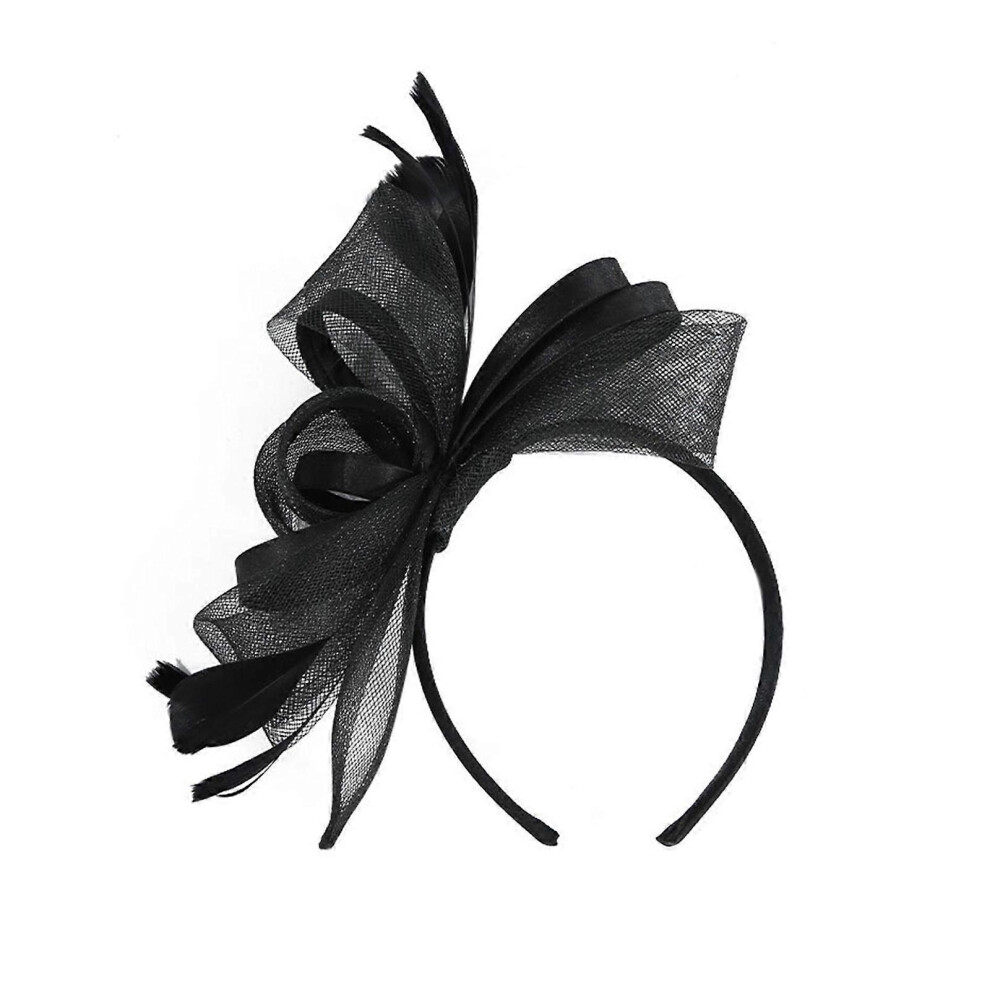 (Yellow, One Size) Bowknot Decoration Headwear Minimalists Styling Hair Hoop Halloween Headgear For Weddings Parties Black 7683012620836