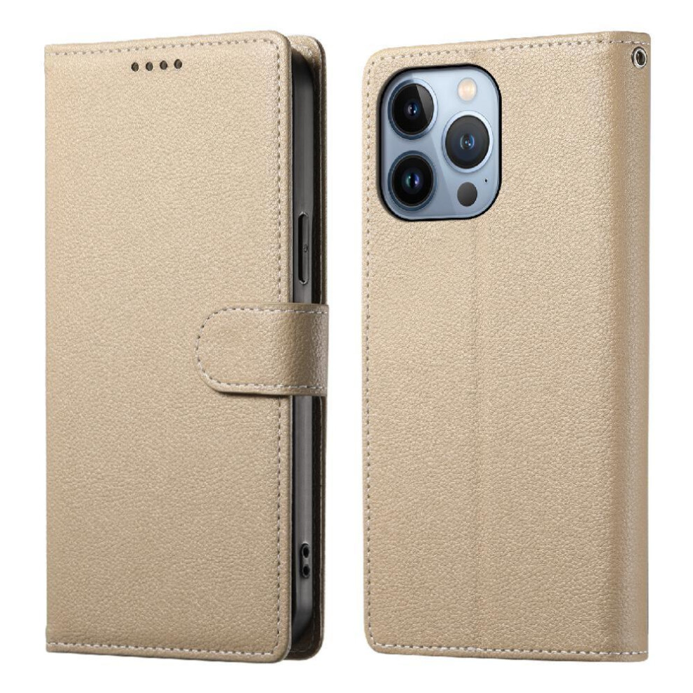 (Khaki ) Compatible With Iphone 13 Pro Case Magnetic Closure Shockproof Card Slots Daily Use 764563702176
