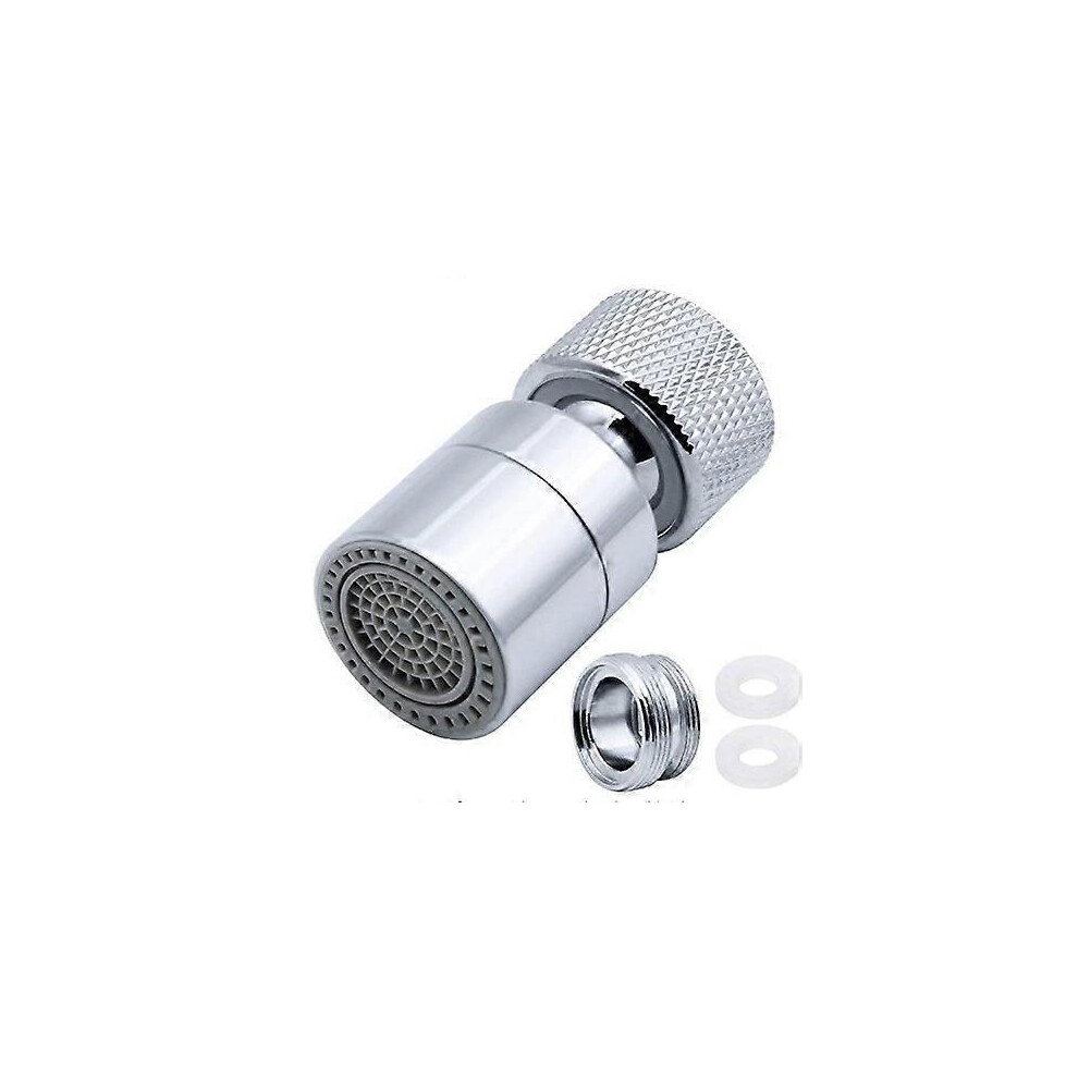 (As show, One size) 360 Swivel Faucet Aerator Brass 2 Mode Adjustable Kitchen Faucet Filter Bubbler with Nozzle Adapter - for Faucets with M22 Externa
