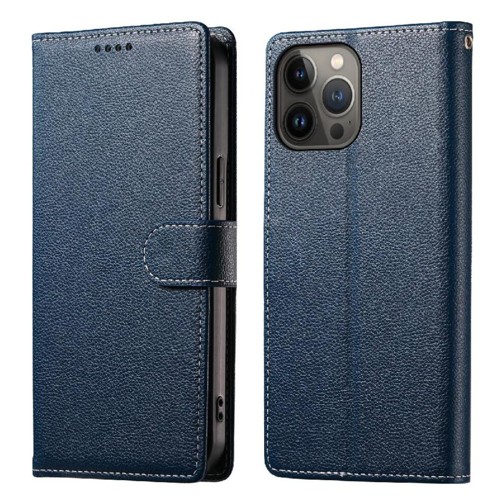 (Dark ) Compatible With Iphone 13 Pro Max Case Shockproof Magnetic Closure Card Slots Daily Use Blue 764563702282