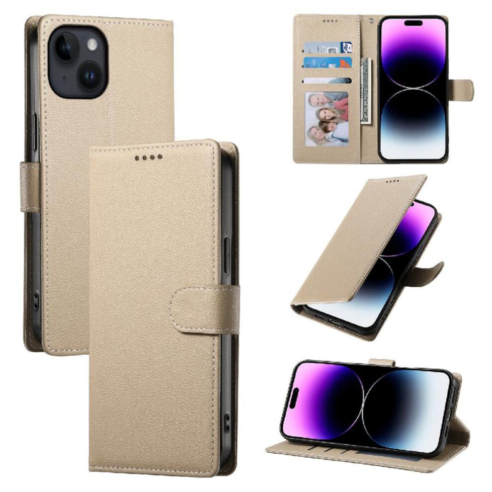 (Khaki ) Compatible With Iphone 13 Case Magnetic Closure Daily Use Card Slots Shockproof 764563702312