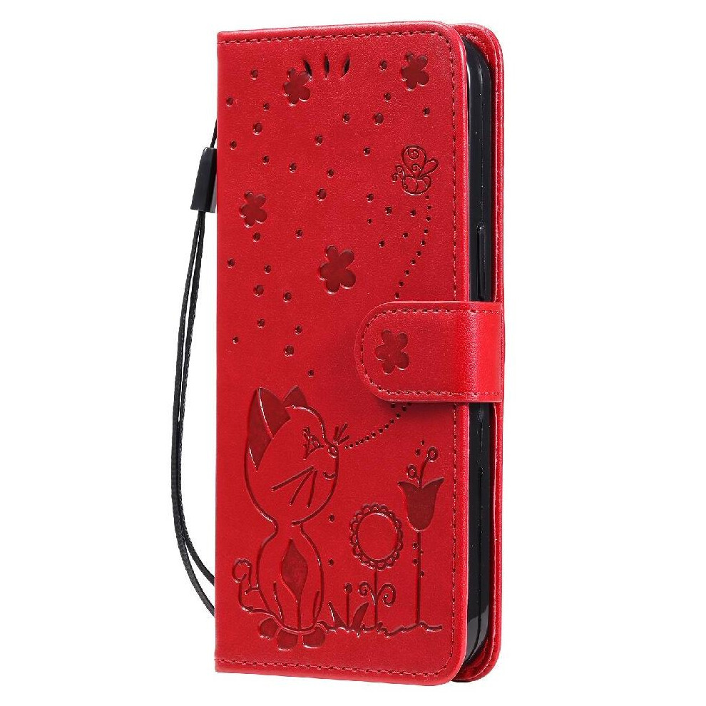 Photos - Case  Flip  for iphone 13 Pro Slim Fit Premium Pu Leather Material Cover Durable Lightweight with Card Slot Design(Red)