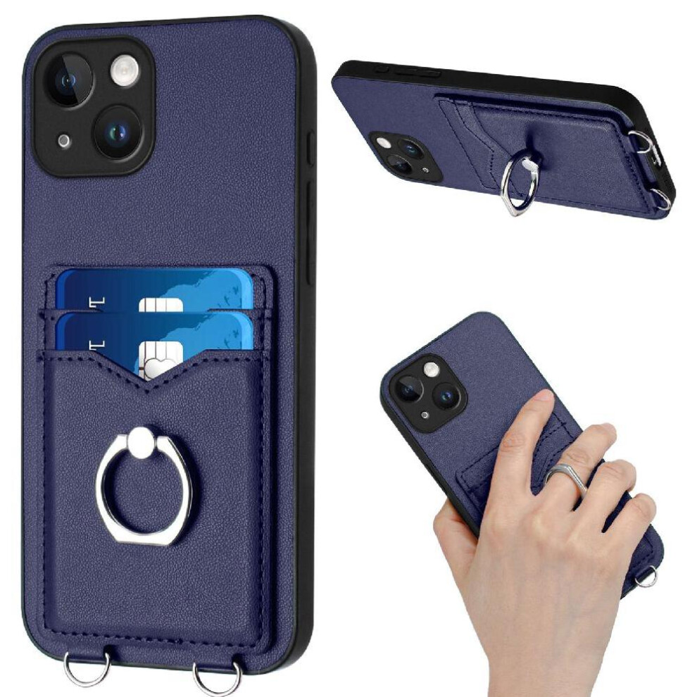 Photos - Case  Compatible with iphone 13 Mini  Accurate Incision Unique Kickstand Function High Quality(Blue)