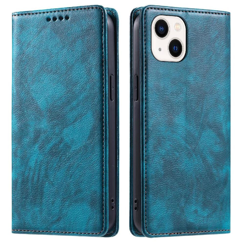 (Green) Flip Case For Iphone 13 Magnetic Card Slots Holder Slim Wallet Pu Leather Protective Green 764563704552