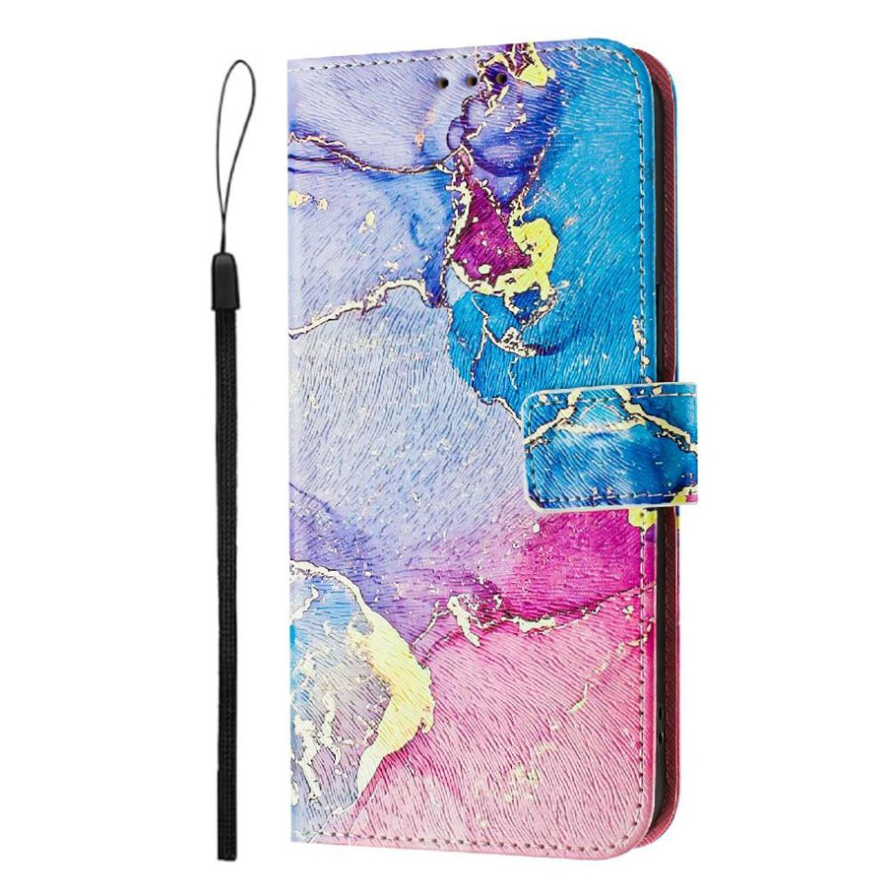 (C2) Case For Iphone 13 Pro Flip Leather Wallet Wrist Strap Pattern Magnetic Closure 764563706846