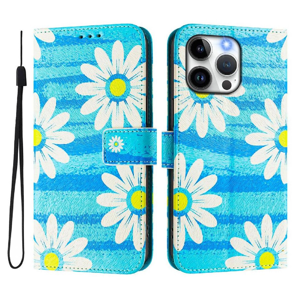 (C3 ) Case For Iphone 13 Pro Max Wrist Strap Pattern Magnetic Closure Flip Leather Wallet 764563706914