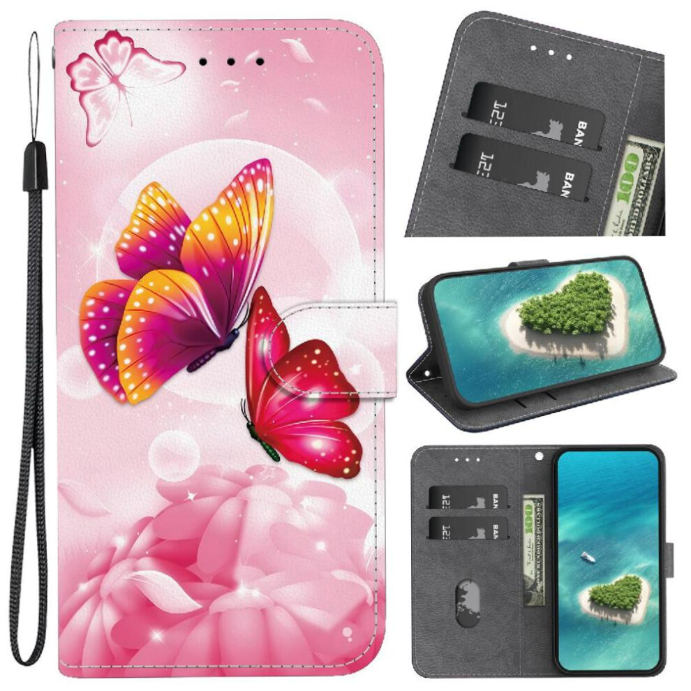 (C2) Compatible With Iphone 13 Mini Case Card Slot Kickstand Pu Leather Card Slots Pattern Cover 764563708123