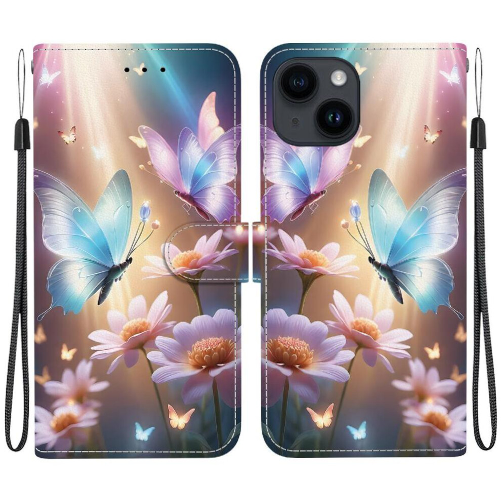(C6) Compatible With Iphone 13 Mini Case Card Slot Kickstand Pu Leather Card Slots Pattern Cover 764563708161