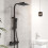 AICA Bathroom Thermostatic Exposed Twin-Head Square Shower Set 1