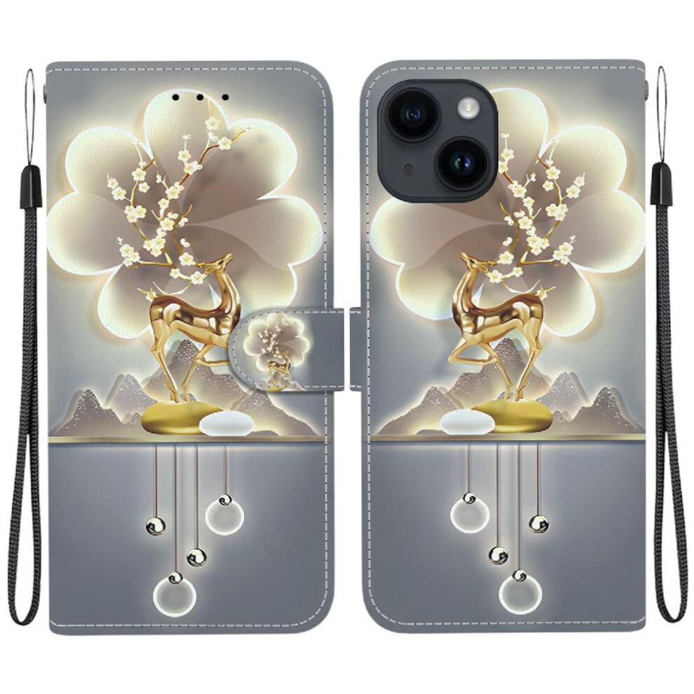 (Ohter) Flip Case For Iphone 13 Mini Card Slot Kickstand Pu Leather Card Slots Pattern Cover Wallet 764563708987