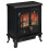 Homcom HOMCOM Free standing Electric Fireplace Stove W/ LED Fire Flame Effect Black 9