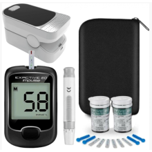Intelligentes Glucometer mit digitaler Anzeige, tragbares Blutzuckertest-Kit mit Glucometerstreifen