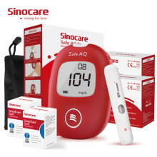 Monitor de Glicose no Sangue Kit de Teste de Glicose no Sangue Portátil Inteligente para Idosos e Viajantes em Casa 50 tiras de teste/50 agu