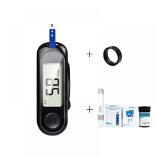 Pacote VitalSync Pro Health: Anel Inteligente Preto com Modos de Sono e Esporte + Medidor Automático de Glicose com Estojo de Viagem para Cu