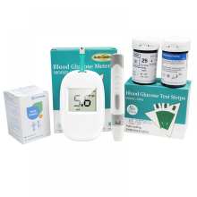 Kit de teste de diabetes monitor de glicose no sangue - Mais vendido em 2023 - Com tiras de teste brancas