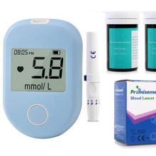 Monitor de Glicose no Sangue Kit de Teste de Glicose no Sangue Portátil Inteligente para Idosos e Viajantes