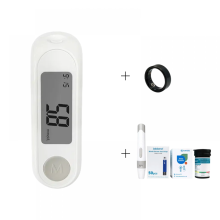 Pack VitalSync Pro Health : bague connectée noire avec modes veille et sport + lecteur de glycémie automatique avec étui de transport pour