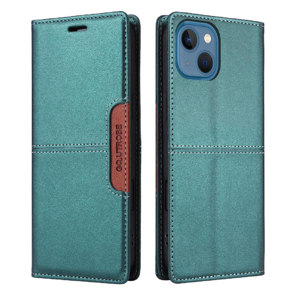 (Green) Flip Case For Iphone 13 Flip Cover Shockproof Rfid Blocking Wallet Green 764563719297