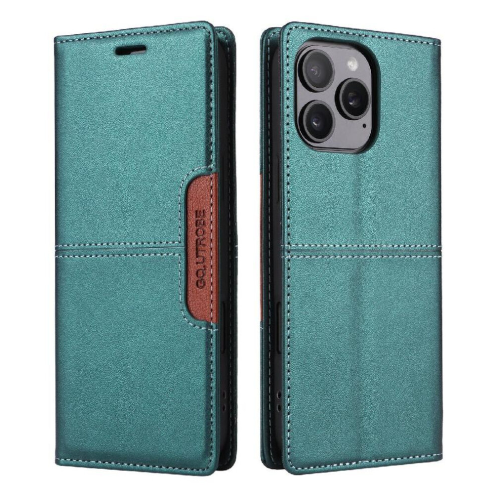 (Green) Flip Case For Iphone 16 Pro Shockproof Wallet Rfid Blocking Flip Cover Green 764563719396