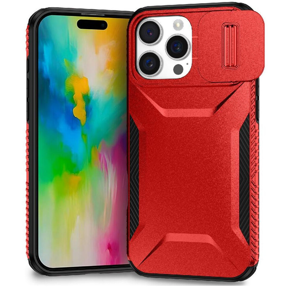 (Red) Case For Iphone 16 Pro Lens Protection Shockproof Lightweight Red 764563721283