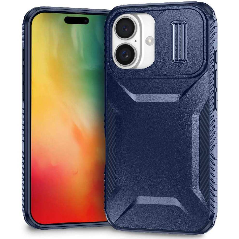 (Blue) Case For Iphone 16 Plus Shockproof Lens Protection Lightweight Blue 764563721429