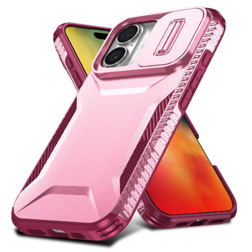 (Pink) Case For Iphone 16 Shockproof Lens Protection Lightweight Pink 764563721467