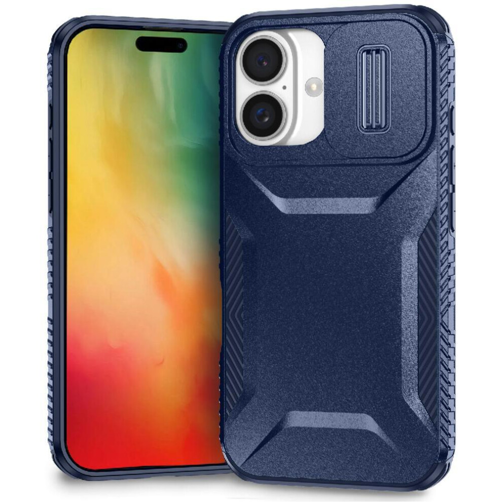 (Blue) Case For Iphone 16 Shockproof Lens Protection Lightweight Blue 764563721504