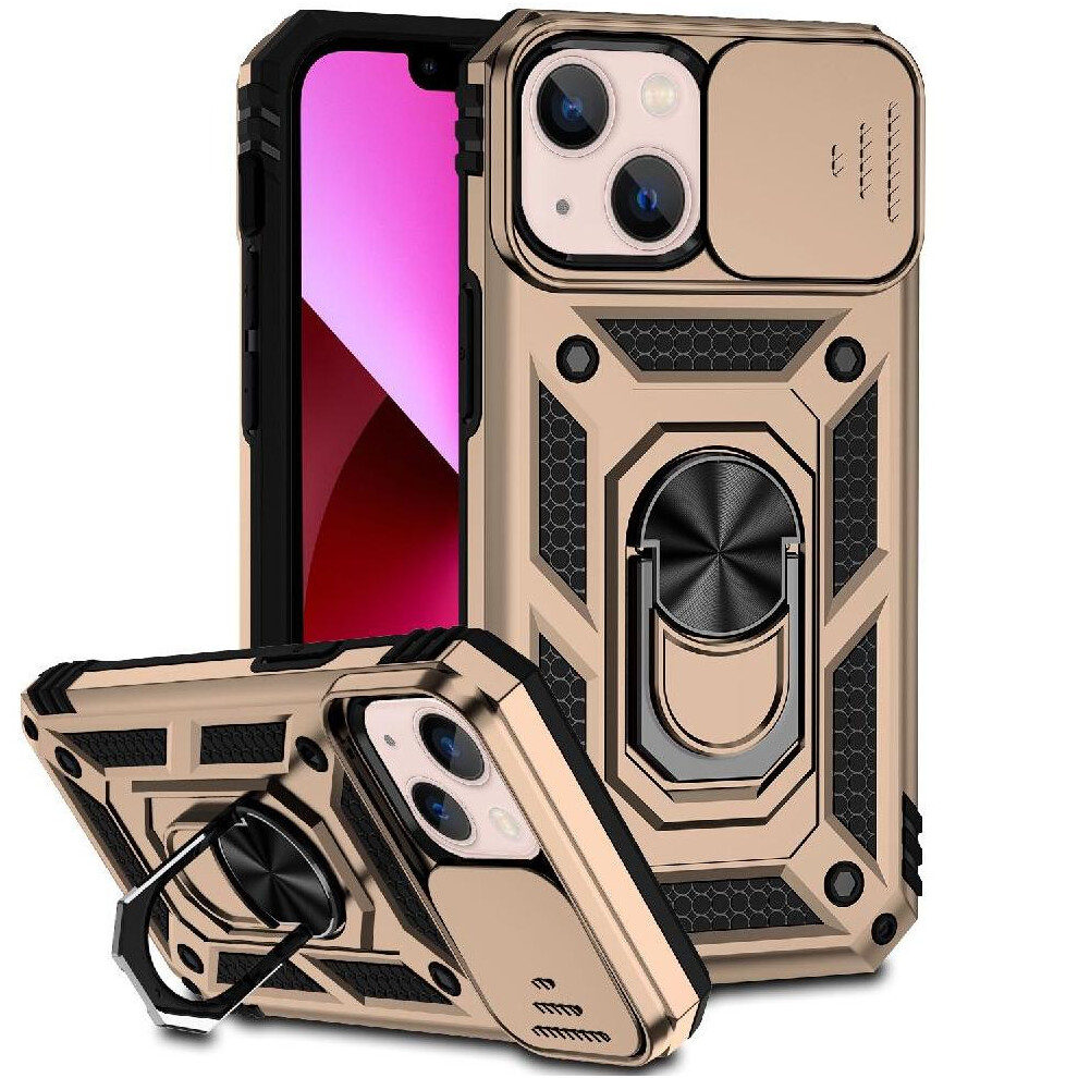 Photos - Case for iphone 13 Mini Ring Hodler Stand Car Magnet Magnetic(Gold)