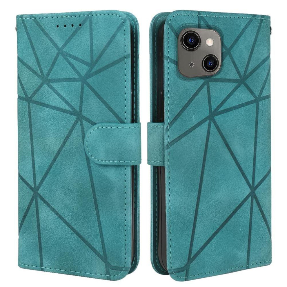 (Green) Flip Case For Iphone 13 Mini Card Slot Unisex Flip Stand Green 764563725373