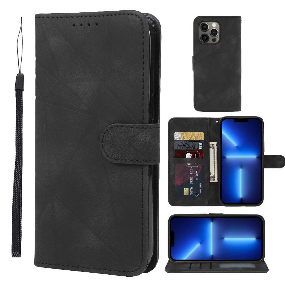 (Black) Flip Case For Iphone 13 Pro Max Stand Card Slot Flip Unisex Black 764563725472