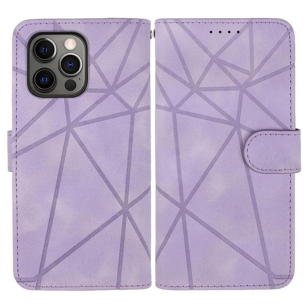 (Purple) Flip Case For Iphone 13 Pro Max Stand Card Slot Flip Unisex Purple 764563725519
