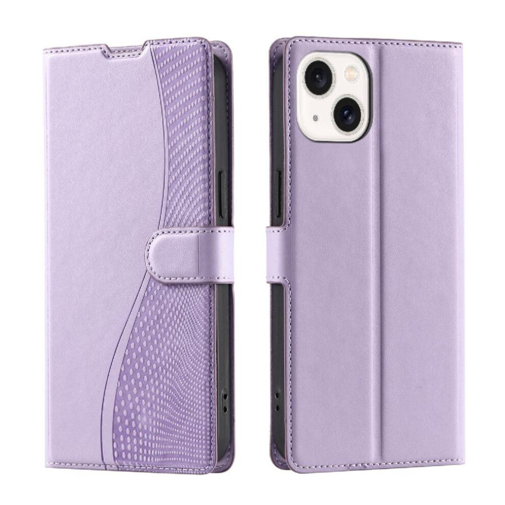(Purple) Flip Case For Iphone 13 Mini Pu Leather Magnetic Slim Protective Wallet 1 Card Slot Purple 764563726875