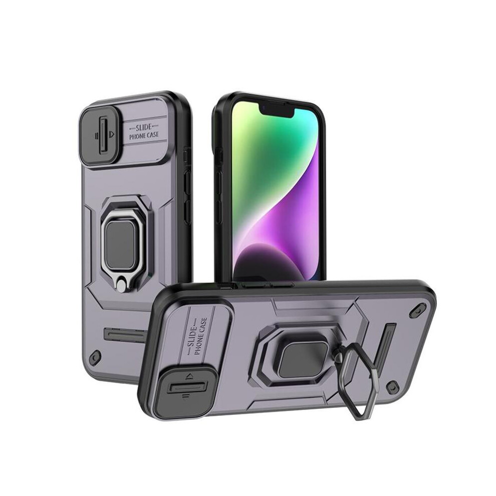 (Purple) Case For Iphone 13 Ring Holder Kickstand Anti-Scratch Protective Cover Purple 764563727049