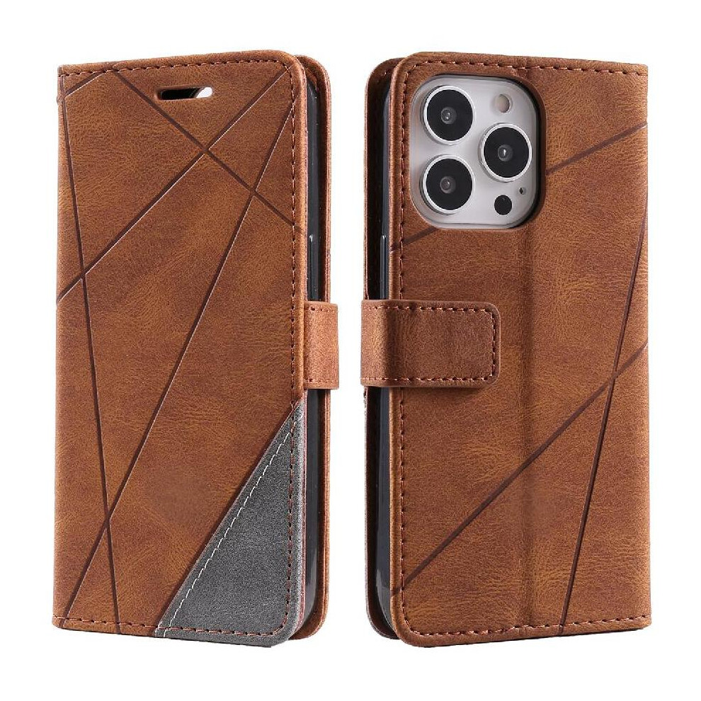 Photos - Case for iphone 16 Pro Max Shockproof Card Holder Kickstand Magnetic Pu Leather Wallet Flip Folio(Brown)