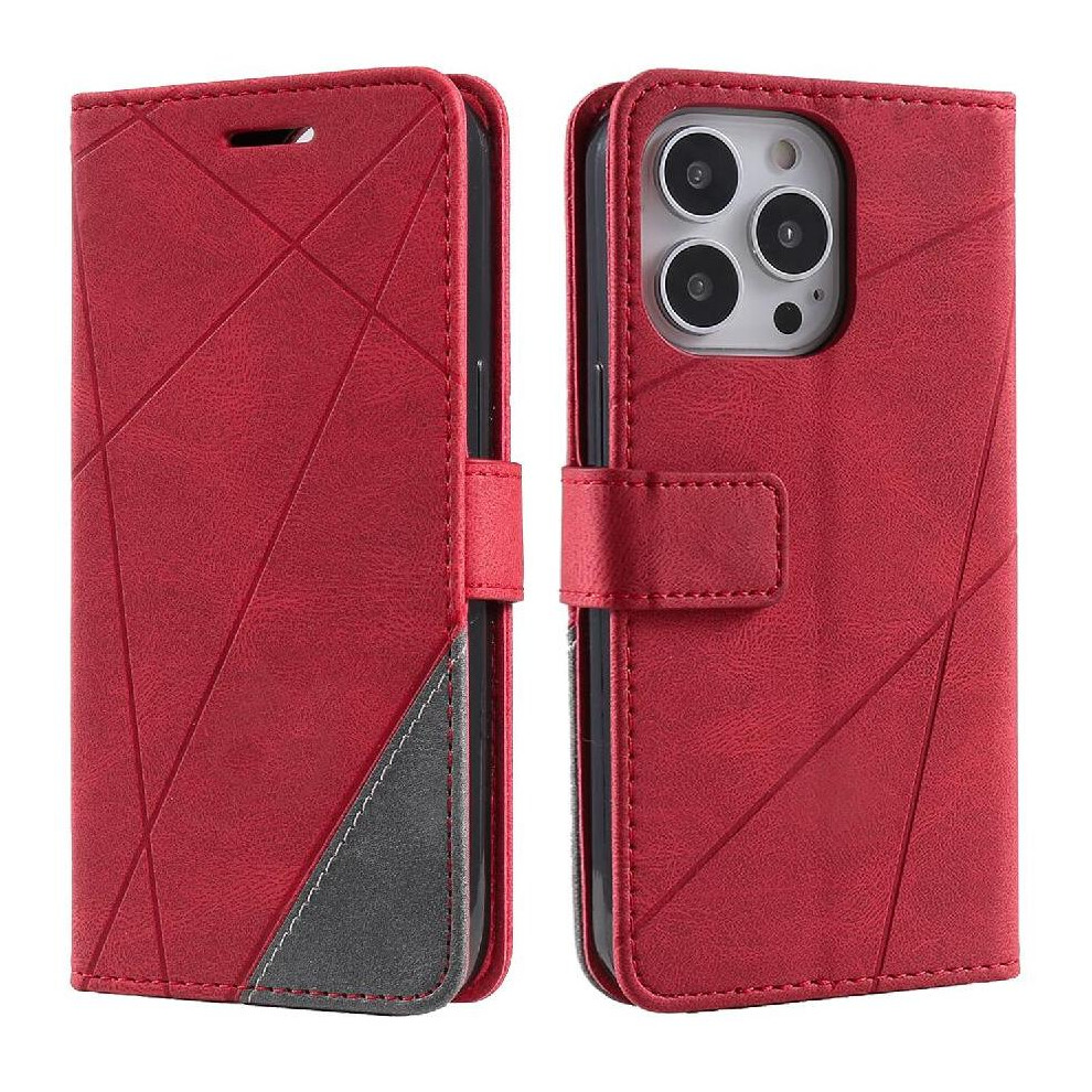 (Red) Case For Iphone 16 Pro Max Shockproof Card Holder Kickstand Magnetic Pu Leather Wallet Flip Folio Red 764563727612
