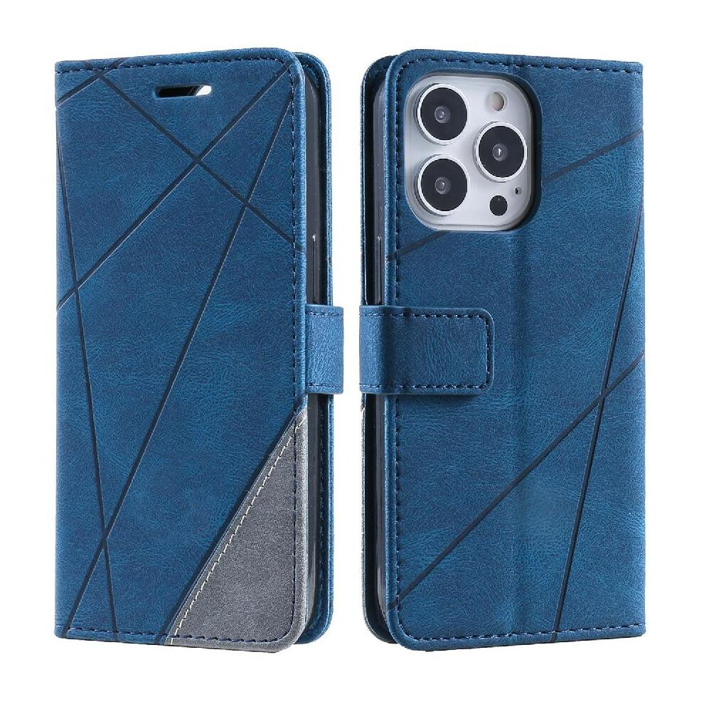 (Blue) Case For Iphone 16 Pro Shockproof Card Holder Kickstand Pu Leather Wallet Flip Folio Magnetic Blue 764563727650