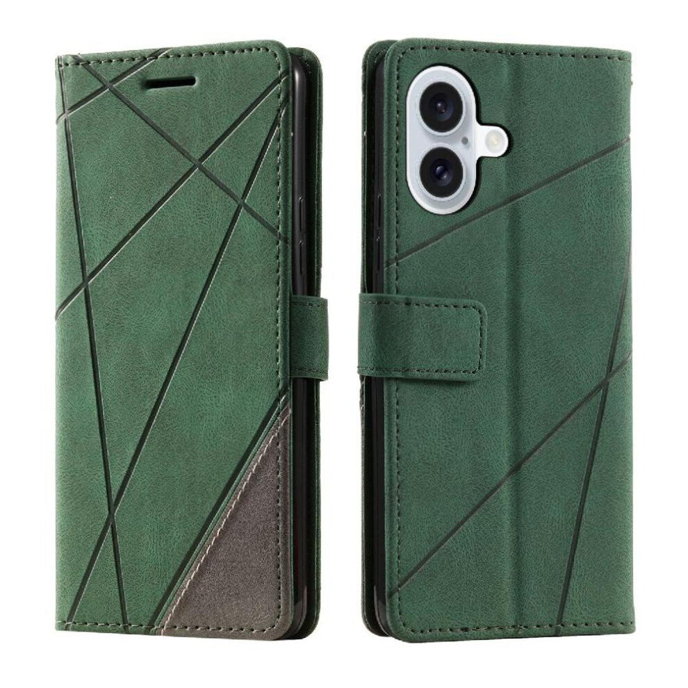 (Green) Case For Iphone 16 Shockproof Card Holder Kickstand Magnetic Wallet Flip Folio Pu Leather Green 764563727780