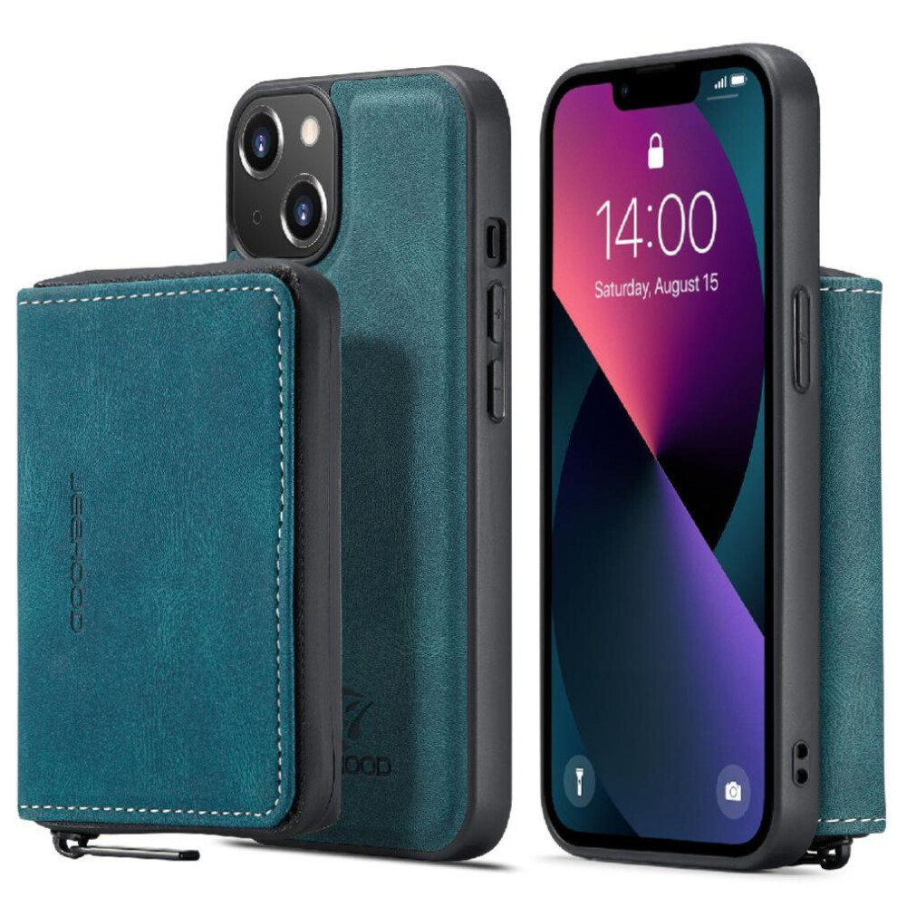 (Blue) Case For Iphone 13 Mini Magnetic Detachable Phone Case Wallet Case Multifunctional Wireless Charging Blue 764563727827